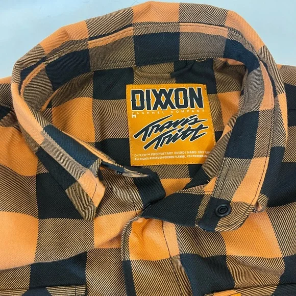 DIXXON Men's Bold Orange and Black Checkered Flannel - Picture 5 of 5